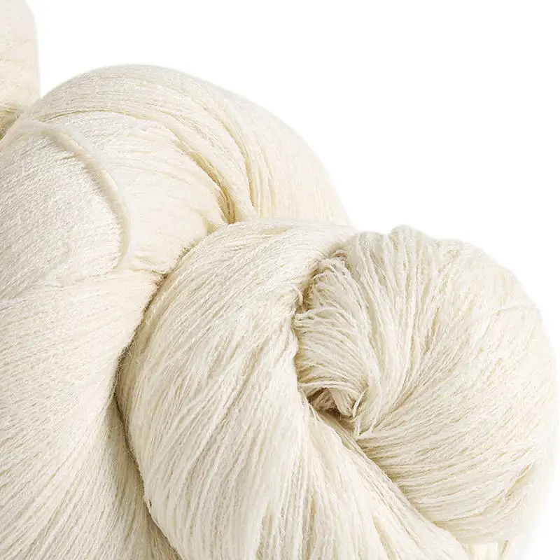 Hilo mezclado beige personalizado de 28Nm, hilo mezclado de lana y acrílico, hilo para tejer