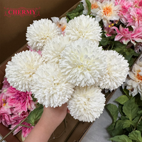 Bunga Allium Sutra Buatan DC119 Single Head Warna Dusty Pink Purple Faux Globe Thistle Untuk Dekorasi Pernikahan Grosir