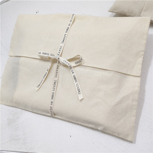 Custom Logo Screen Printed Cotton Canvas <b>Envelope</b> Pouch Shoe Handbag Dust Bag Clothing Packing Cotton Flap Bag - Product Image 2