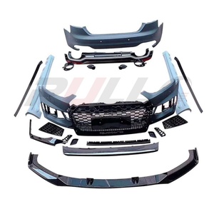 I paraurti per auto per AUDI <span class=keywords><strong>A5</strong></span> 2017-L'aggiornamento 2019 al Kit carrozzeria stile RS5 Include la griglia ABS della gonna laterale anteriore del paraurti anteriore - Product Image 2
