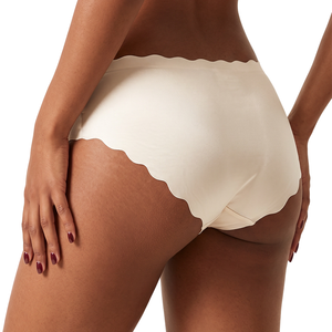 Culottes sans couture ultra-fines en soie glacée pour femmes, bord ondulé, sous-vêtements invisibles une pièce, lingerie <span class=keywords><strong>sexy</strong></span> <span class=keywords><strong>et</strong></span> respirante - Product Image 2