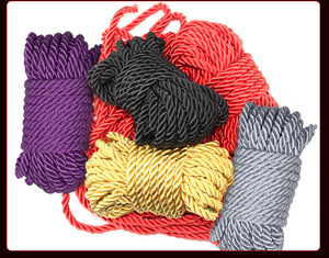 Corde en Satin torsadé à trois brins de dix mètres de long 6 mm d'épaisseur Double face pour soulever des vêtements suspendus boîte-cadeau de produits décoratifs - Product Image 6