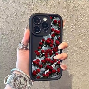<span class=keywords><strong>Funda</strong></span> de teléfono con flor de Rosa <span class=keywords><strong>Roja</strong></span> para <span class=keywords><strong>IPhone</strong></span> <span class=keywords><strong>11</strong></span> 12 13 14 15 Pro Max XR XS X 7 8 15 Plus protección de lente <span class=keywords><strong>funda</strong></span> trasera de silicona suave TPU20 - Product Image 4