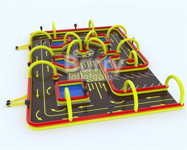 Outside Events Commercial Sport Games Inflatable RC Car Racing Track