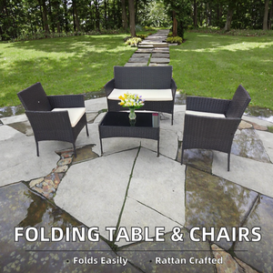 Offre Spéciale : Table et Chaises Pliantes en Rotin – Prix Usine, Durables, Rangement Pratique, Portables pour l'Extérieur – Mobilier de Banquets - Product Image 2