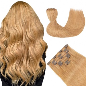 Extensiones de Cabello Humano Natural Brasileño Remy Virgen con Clip, Liso Yaki, Doble Trama a Máquina, Venta al Por Mayor de Fábrica - Product Image 1