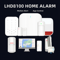 Systèmes d'alarme de sécurité anti-intrusion domestique 4G/WiFi avec contrôle à distance par application, détecteur de mouvement ABS, portée de détection de 800 m