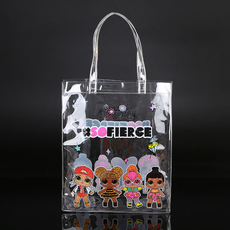 Promotion PVC POCHETTE Cristal Vinyl Tote Stadium Bag Trendy Gym Bag