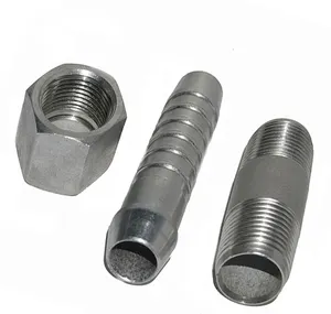 Stainless Screwed Hydraulic Both Equal Threaded Fitting Nipple Stainless Steel Pipe Fitting