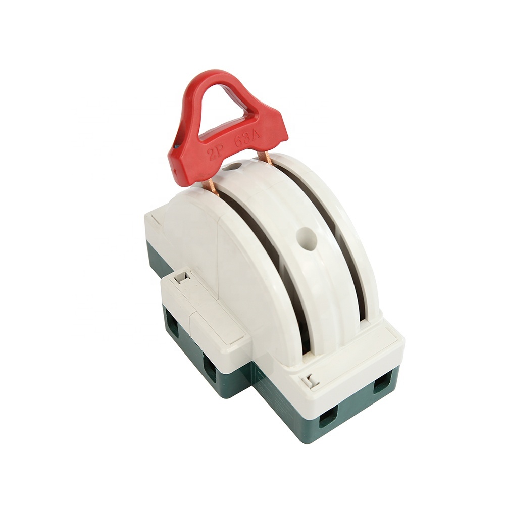 Offres Spéciales 2P 63A CUIVRE Double Jet Changement Sur Interrupteur À Couteau En Plastique