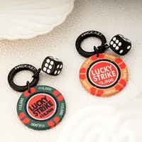 Porte-clés dés en céramique haut de gamme best-seller pendentif porte-bonheur écologique Style de célébrité Internet populaire personnalisé
