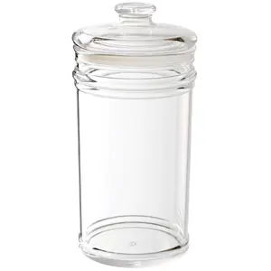 2L nhựa container cho kẹo mì dưa Pasta nhà bếp Jar rõ ràng Acrylic cao Jar nhựa