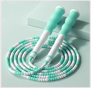 Cuerda de saltar de bambú para saltar de 2,8 M, cuerda de saltar de PVC para principiantes, niños adultos, cuentas suaves, sin enredos, cuerda de saltar segmentada para Fitness - Product Image 4