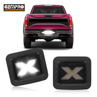 Feu de plaque d'immatriculation LED en forme de X pour Ford F-150 2015-2024 FL3Z13550A, ensemble de feux de plaque arrière pour pare-chocs, ajustement direct, lot de 2 pièces