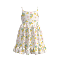 Robe d'été personnalisée en soie de lait pour enfants, robe tourbillon pour filles, vêtements pour tout-petits, imprimé unique pour enfants