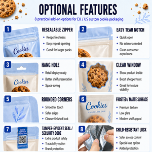 Customized Small Clear Heat Sealing Cookie <strong>Bags</strong> Printed Design Food Grade Laminated Plastic Single Baking Packaging <strong>Bread</strong> <strong>Bag</strong> - Product Image 4