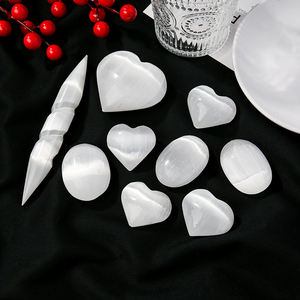 Hochwertige hand geschnitzte Gips Handwerk Selenit Ei Kugel Selenit Spiral Zauberstab für die Dekoration - Product Image 1