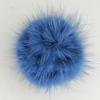 En gros bas prix 3 4 5 cm réel vison fourrure pom pom boule de pompon pour pince à cheveux accessoires de chaussures