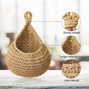 <b>Storage</b> <b>Basket</b> Hanging <b>Wall</b> Vegetable Organizer Container Decor <b>for</b> Kitchen Garden Mount <b>Wall</b> Plant Flower Onion <b>Storage</b> - Product Image 2