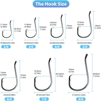Plates-formes de crochet de cercle en acier d'eau salée, fil de leader d'hameçons de pêche décalés de poulpe pour bar de poisson-chat