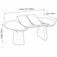 Fabricant de table à manger extensible en placage de chêne rouge avec rail multi-sections robuste et plateau de 25 mm pour 8 à 10 personnes