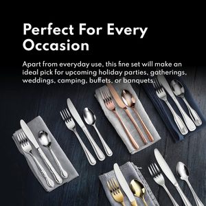 Ensemble de <span class=keywords><strong>couverts</strong></span> en acier inoxydable argenté de qualité supérieure 18/10 - <span class=keywords><strong>48</strong></span> pièces en gros pour hôtels et services de restauration - Product Image 6