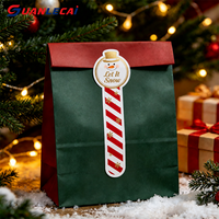Autocollants personnalisés Joyeux Noël et Joyeuses Fêtes en feuille d'or, étanches, autocollants adhésifs pour sceller les cadeaux, pour emballages cadeaux et enveloppes