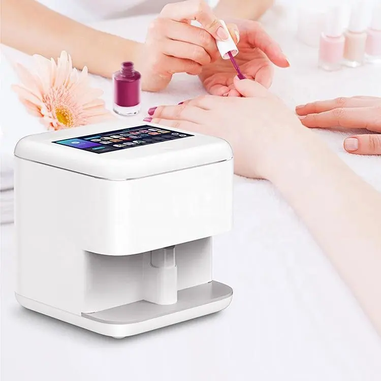 ANJOU-máquina de pintura 3D automática para uñas, máquina de impresión 3D para dibujo artístico de uñas en casa y salón de belleza