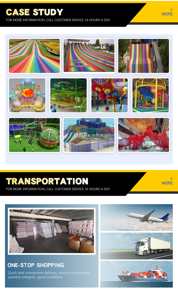 Popular Outdoor Playground Amusement Fun Park Rides Equipment Plastic Rainbow Rainbow Dry Snow Tubing Slide
