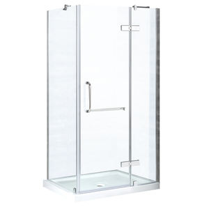 Cabine de <span class=keywords><strong>douche</strong></span> et de bain rectangulaire sans cadre de haute qualité 2026 avec verre incurvé pour usage hôtelier, en verre trempé fermé - Product Image 6