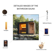 Kompor pembakar kayu padat portabel Modern, untuk ruang Sauna dengan pancuran listrik untuk vila