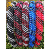 Housse de volant de voiture en perles tendance, protection universelle pour volant de voiture, accessoires intérieurs de voiture