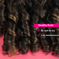 Julianna Wholesale: Extension per Capelli in Fibra Sintetica Bio 9X Burmese Curly, Morbidi e Naturali, di Lusso, con Proteine e Fibre Organiche