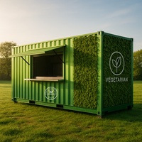 Bar à conteneurs modulaire de 20 pieds Bar à conteneurs moderne Bar de plage mobile de luxe Maisons Boulangerie Cuisine mobile préfabriquée
