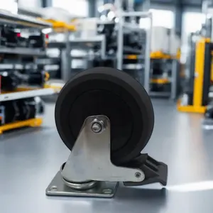 3'' 4'' 5'' Antistatischer ESD-Schwenkrad-Roller leitplattenscheiben mit Bremse aus Thermoplastkautschuk für Industrie - Product Image 1