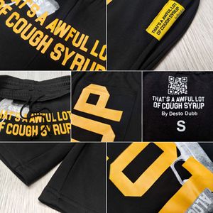 Pantalones Cortos Casuales de Algodón 100% de Alta Calidad para Hombre, Estilo Urbano, Personalizados con la Frase 'THAT'S a AWFUL LOT of COUGH SYRUP' - Product Image 6