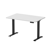 Bureau de travail électrique réglable en hauteur, cadre de bureau à levage motorisé en bois et en métal pour le travail à domicile, table de bureau debout