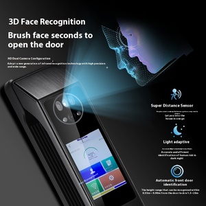 Doble pantalla/cara Multi Talk <span class=keywords><strong>Central</strong></span> Cerradura de puerta digital Cámara incorporada Reconocimiento facial Llave Puertas de madera Almacenamiento de datos en la nube - Product Image 4