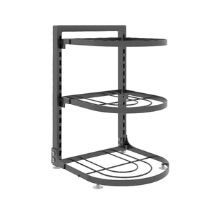 Kitchen stove pot rack rack household multi-layer countertop corner put pot under the sink cabinet layered storage
