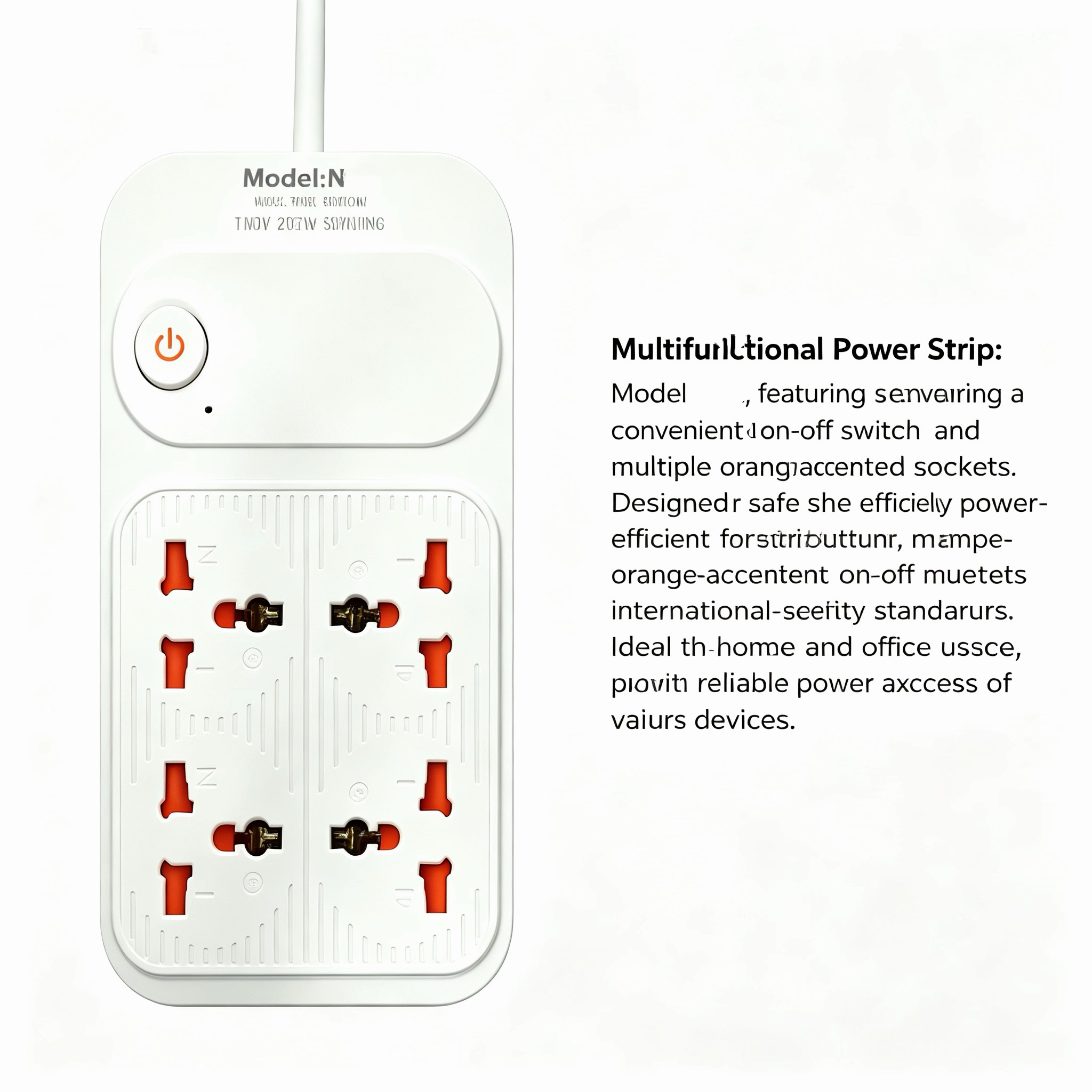Foreign Trade Universal Outlet With Switch 5Way Wall Socket Power Extender Wall Multi Plug · image 4