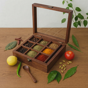 Boîte à épices rotative en bois de qualité alimentaire, écologique et anti-fuite, avec réglage de la grosseur, pour assaisonnements et herbes – Vente en gros usine - Product Image 1