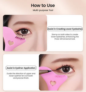 Plantillas de silicona para delineador de ojos y máscara de pestañas, personalizables de fábrica, y herramienta de maquillaje de silicona reutilizable. - Product Image 4