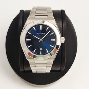 Reloj de Cuarzo de Acero Inoxidable de Alta Calidad con Logotipo Personalizado para Hombre, Elegante Reloj de Pulsera Plateado de Lujo, Resistente al Agua, con Correa de Cocodrilo - Product Image 1