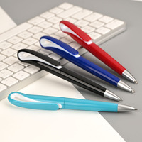 Stylo à bille torsadée en plastique multicolore petit quantité minimale de commande bon marché cadeau promotionnel de bureau avec logo de marque personnalisé