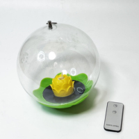 Bougie solaire Lotus étanche flottant boule de souhaits éclairage de lampe pour étang de piscine sol pelouse cour activité de jardin
