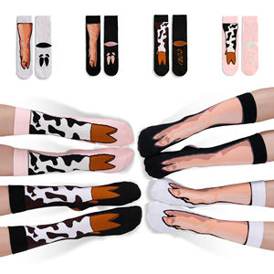 मजेदार उपहार मोजे कार्टून पशु पैर पागल घुटने की लंबाई कस्टम फैशन मोजे - Product Image 2