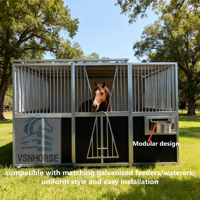 Box de Luxe Classique Préfabriqué pour Chevaux – Équipement de Ferme Spécifique – Écurie en Acier Galvanisé à Cadre Métallique