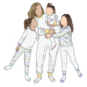 3pcs vente en gros personnalisés hauts à manches longues et pantalons maman et moi tenues assorties ensembles de pyjamas assortis pour <span class=keywords><strong>la</strong></span> famille - Product Image 2