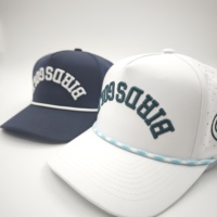Gorra de Golf Oxford de 5 Paneles con Logotipo Bordado Personalizado, MOQ Bajo, OEM, Perforada con Láser, Transpirable, de Secado Rápido, Deportiva