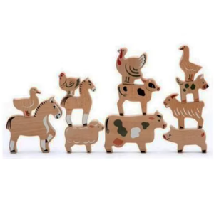Set di Giocattoli Educativi in Legno con Animali della Fattoria per Bambini da 5 a 7 Anni, Decorazione Artigianale - Product Image 5